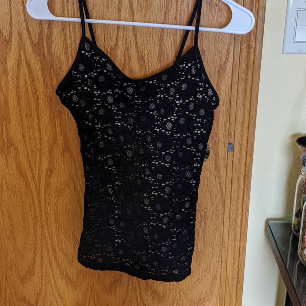Black lace tank top